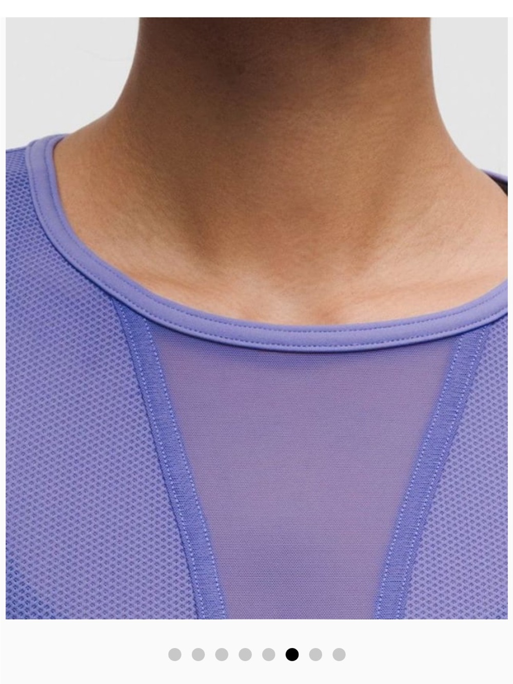 lululemon athletica Sheer Long-Sleeve Crop Top in Periwinkle - Picture 6 of 11